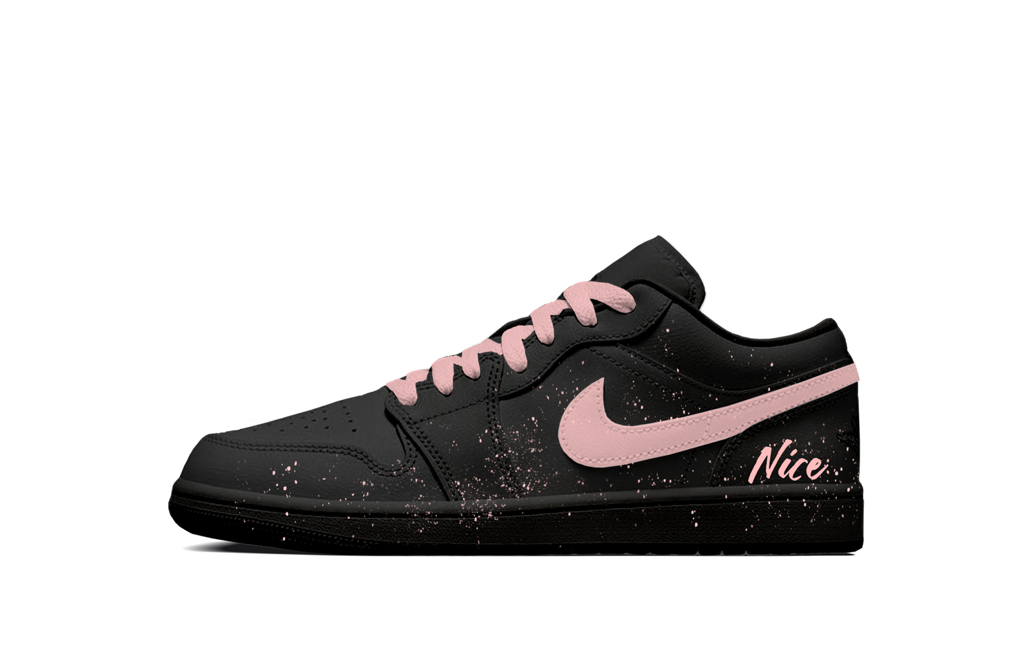 

Jordan Air 1 Rose Assassin CNY Cushioning, износостойкие низкие баскетбольные кроссовки в винтажном стиле для мужчин, черные с розовым