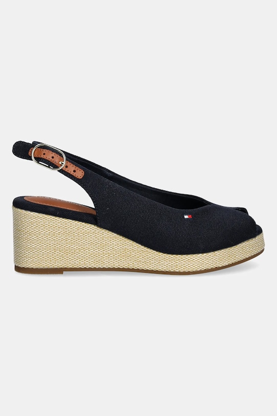 Сандалии Flag mid wedge espadrille на бретельке Tommy Hilfiger, темно-синий — фото 2