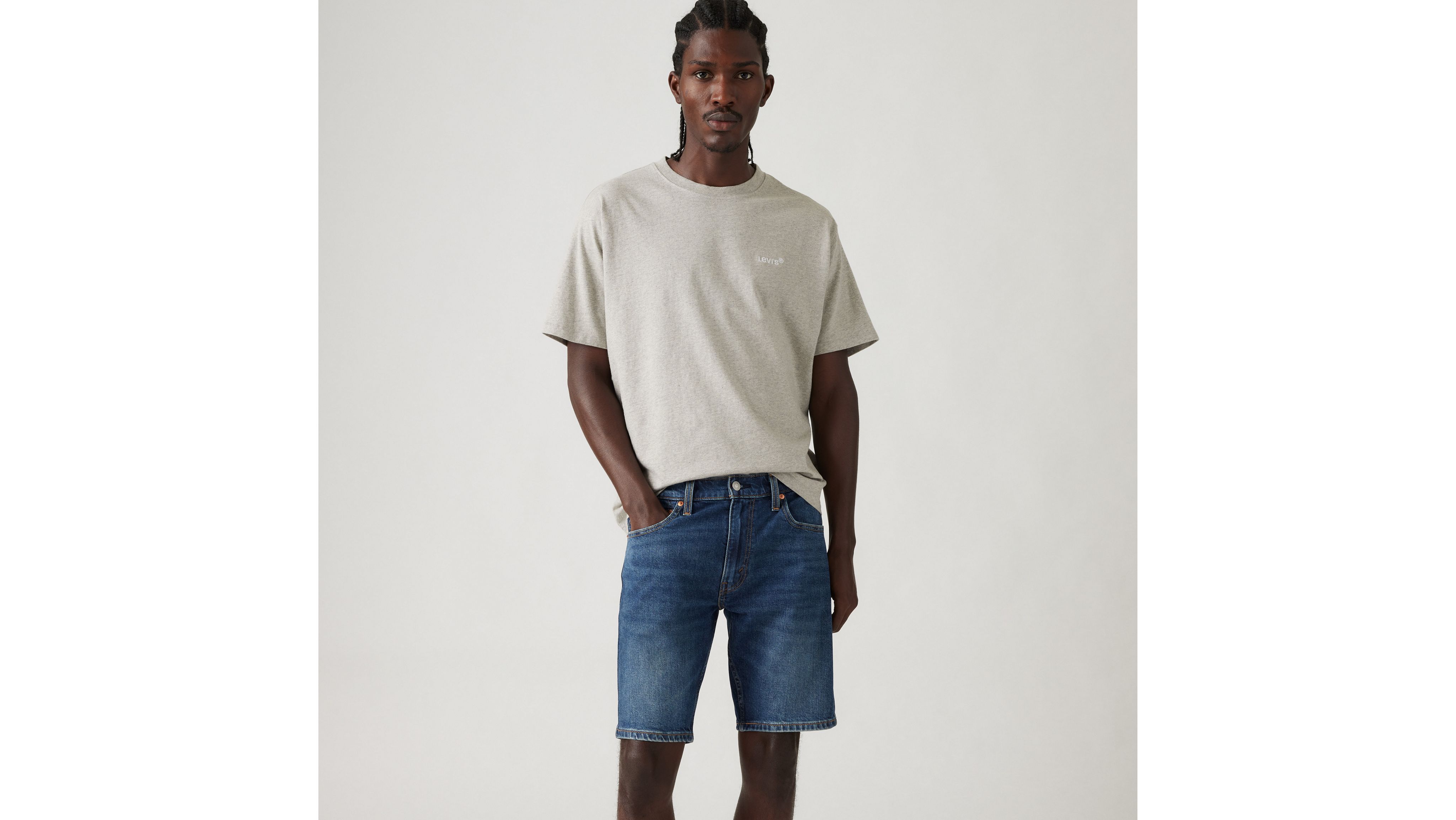 Мужские шорты Levi's 412 Slim Fit, темно-синий