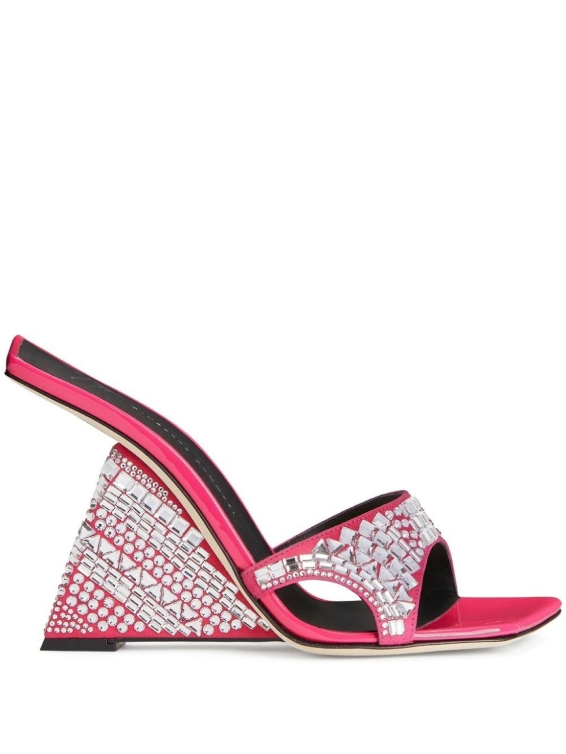Giuseppe Zanotti босоножки Akira Shine 105 на танкетке, розовый