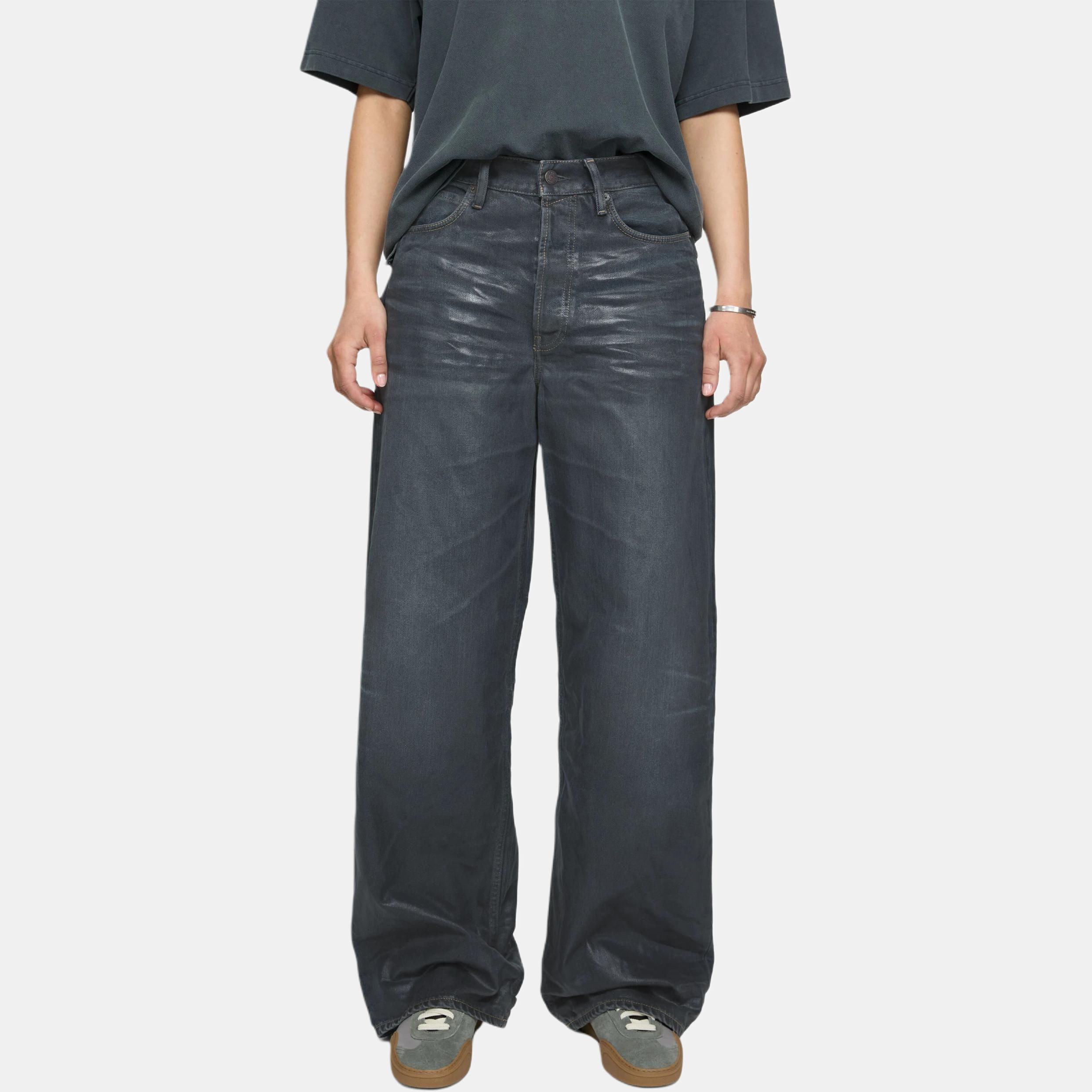 Джинсы с нашивкой-логотипом 1981 года Acne Studios, черный — фото 4
