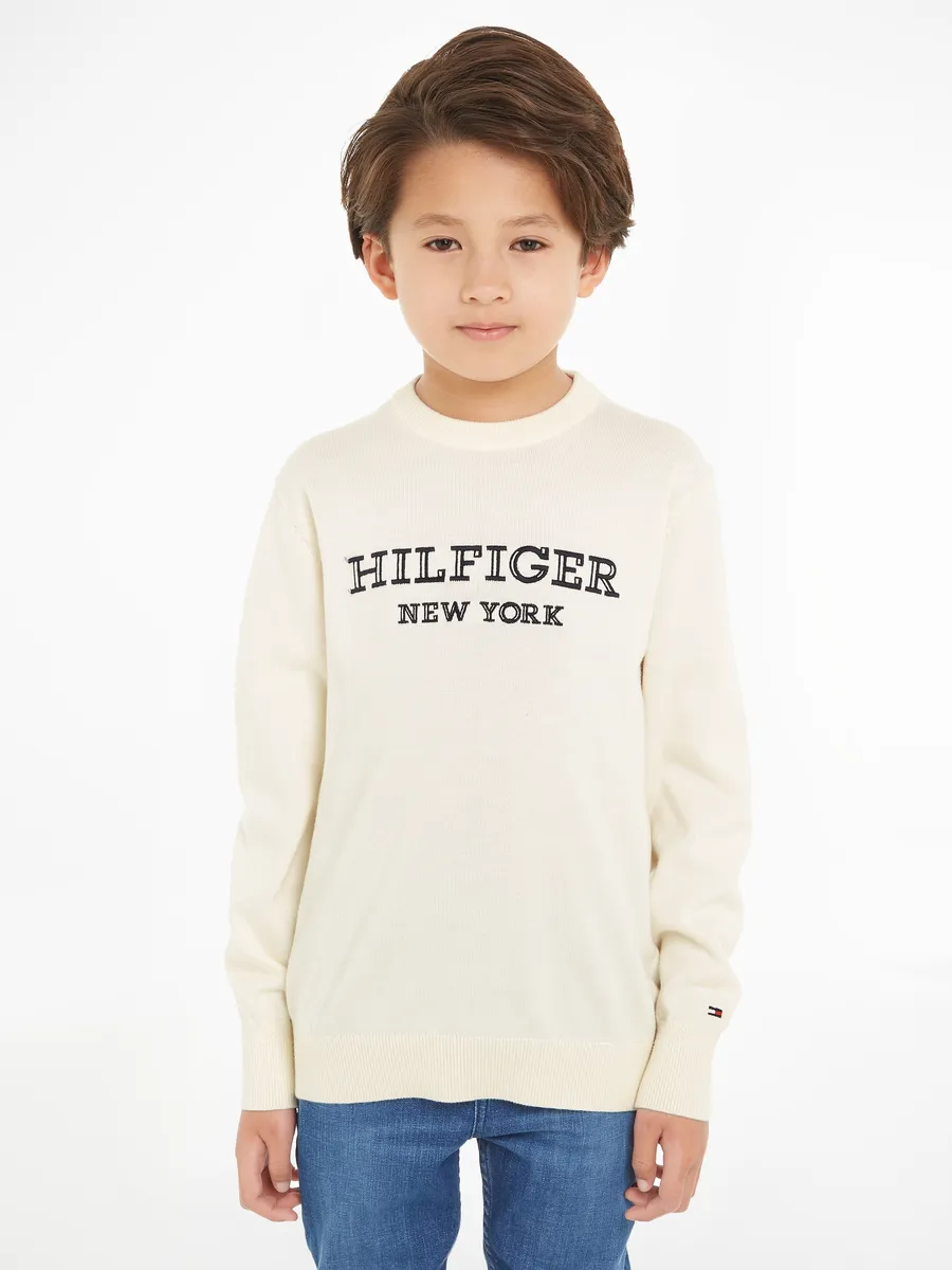 

Вязаный свитер Tommy Hilfiger "MONOTYPE SWEATER" с большой вышивкой логотипа, цвет Calico