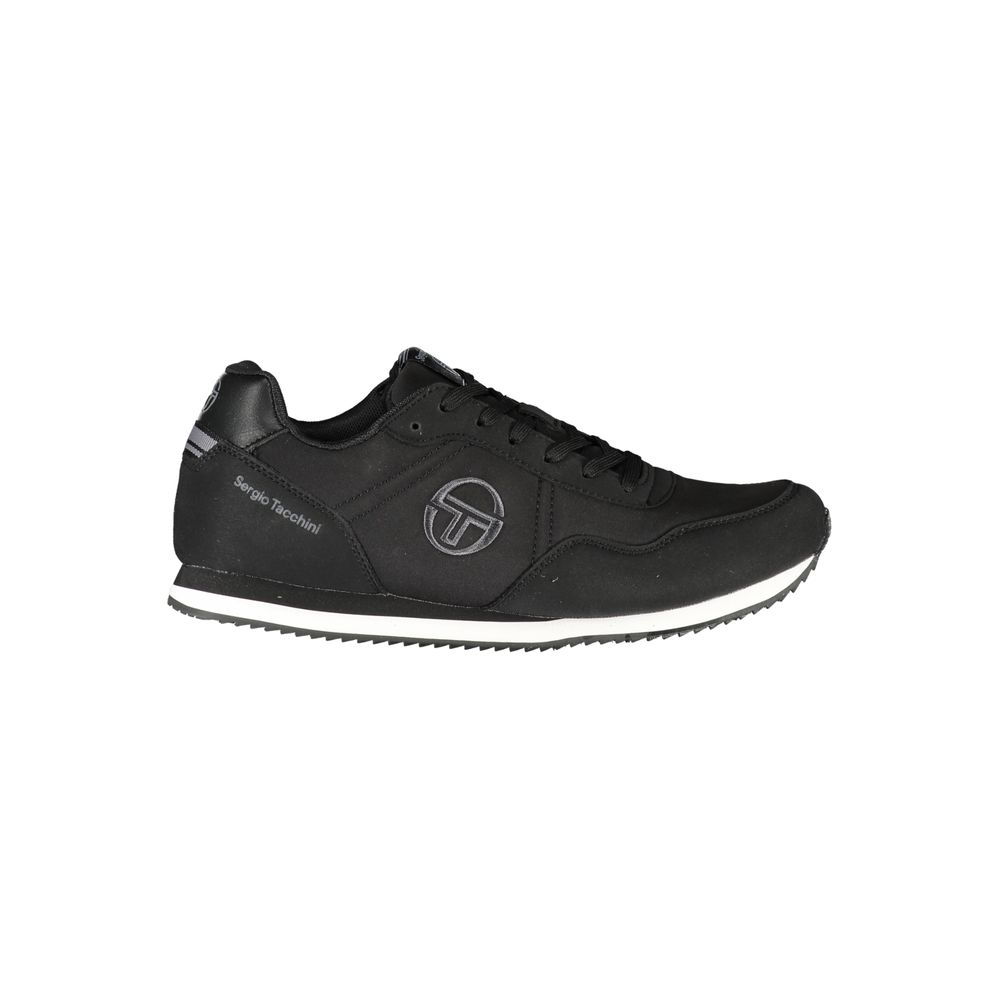 

Элегантные черные вышитые кроссовки со шнурками Sergio Tacchini