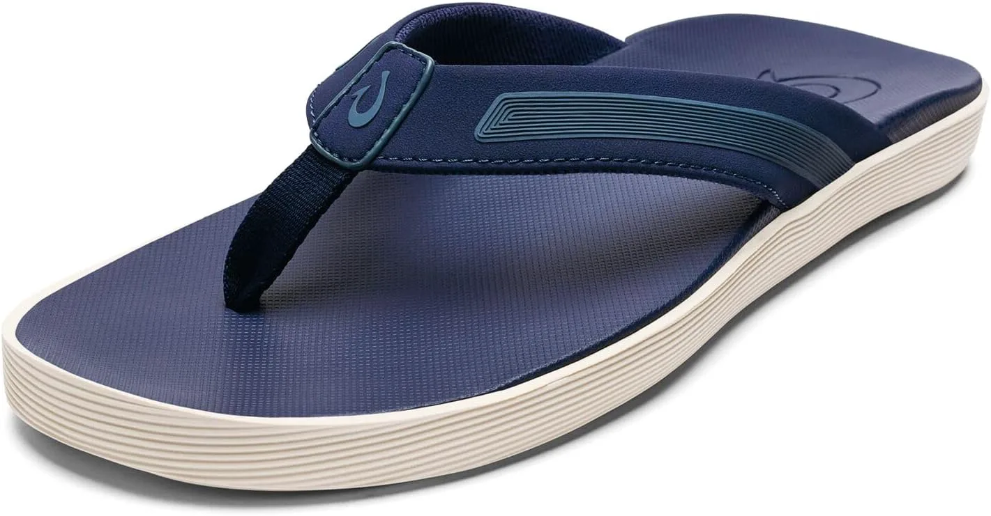 

Мужские пляжные сандалии OLUKAI Leeward, быстро сохнущие шлепанцы, водостойкие, с хорошим сцеплением на мокрой поверхности, удобная посадка и поддержка свода стопы, темно-синий