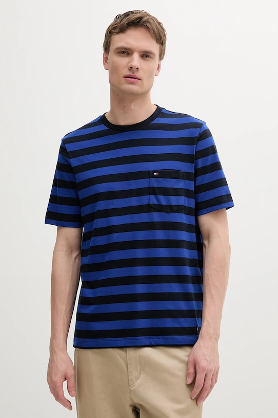 

Хлопковая футболка Tommy Hilfiger, темно-синий