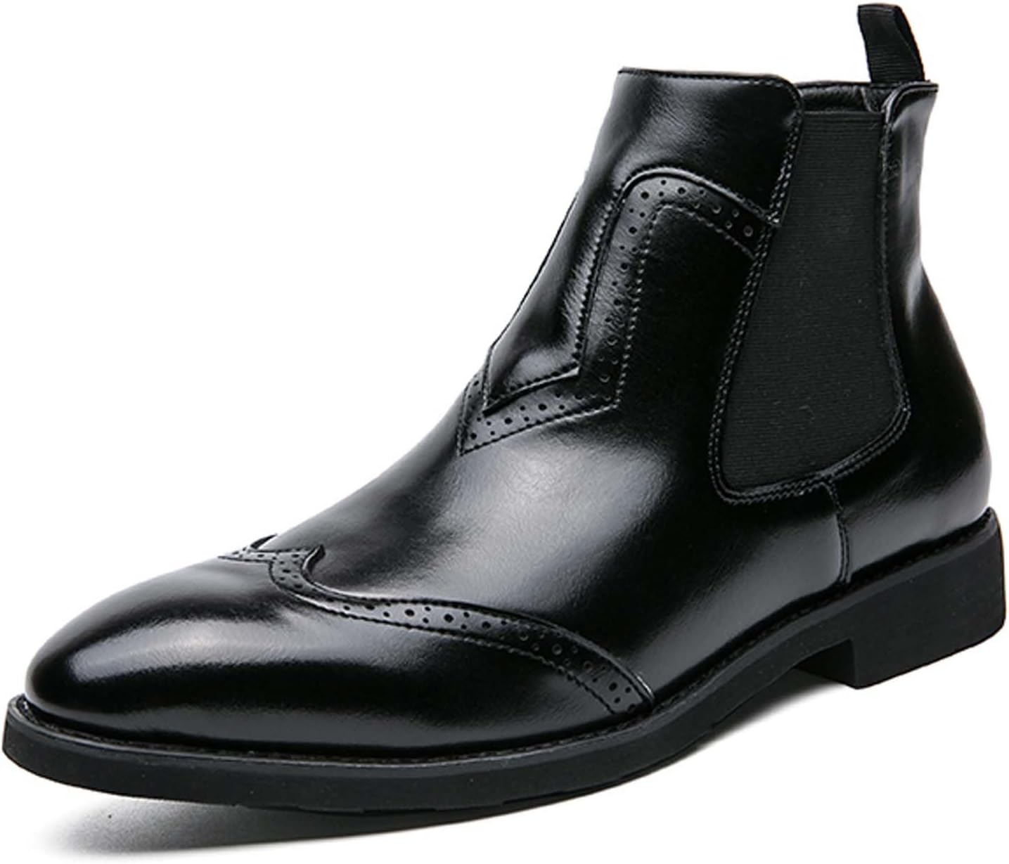 

Ботинки челси для мужчин, городские, деловые, повседневные, формальные, классические, остроносые, для офисной униформы, банкетов, свадеб, церкви, костюмов, платьев, высокие кожаные ботинки Generic, черный