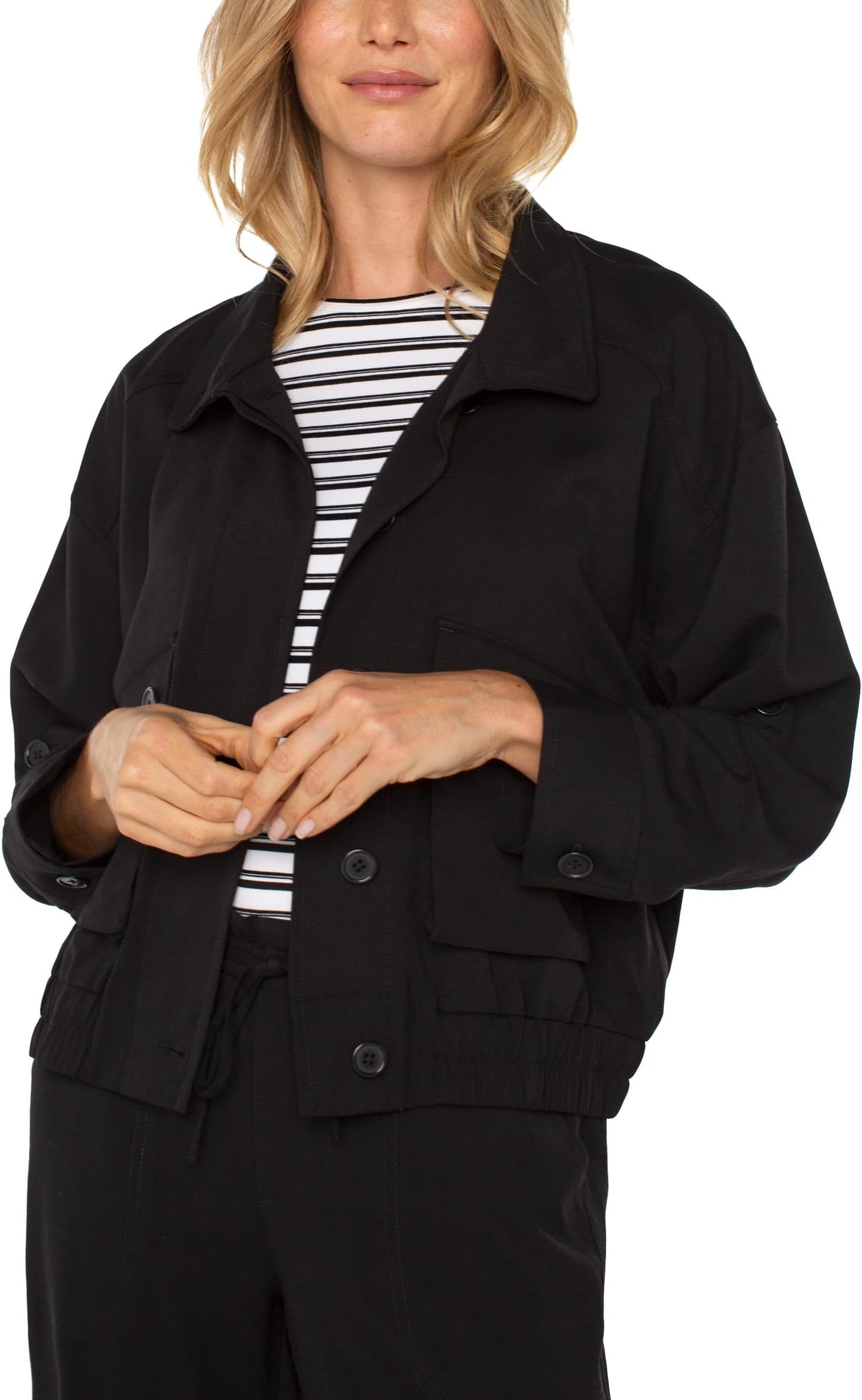 

Куртка Liverpool Los Angeles Utility Jacket with Cinch Hem, черный