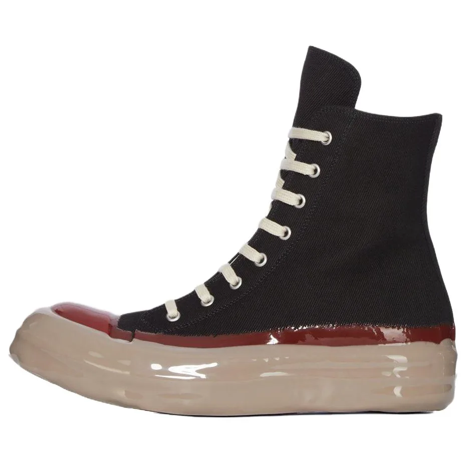 Rick Owens DRKSHDW Высокие кеды из холста мужские черные
