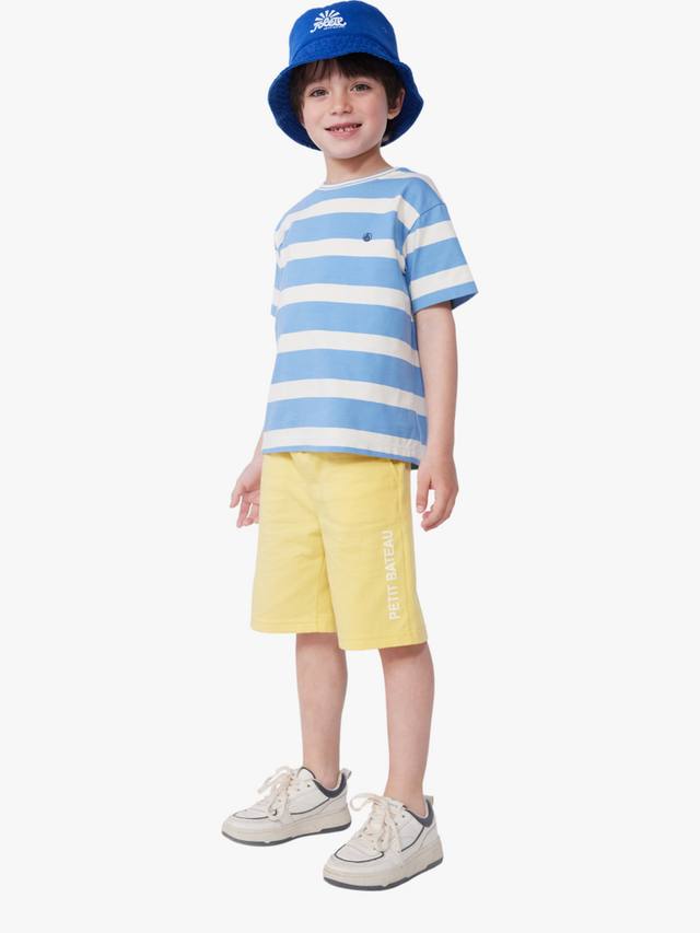 Детская хлопковая футболка в полоску, Alaska/Avalanche Petit Bateau, Alaska/Avalanche — фото 3