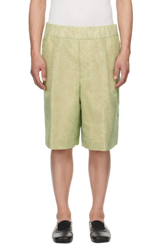 

Зеленые многослойные шорты Dries Van Noten