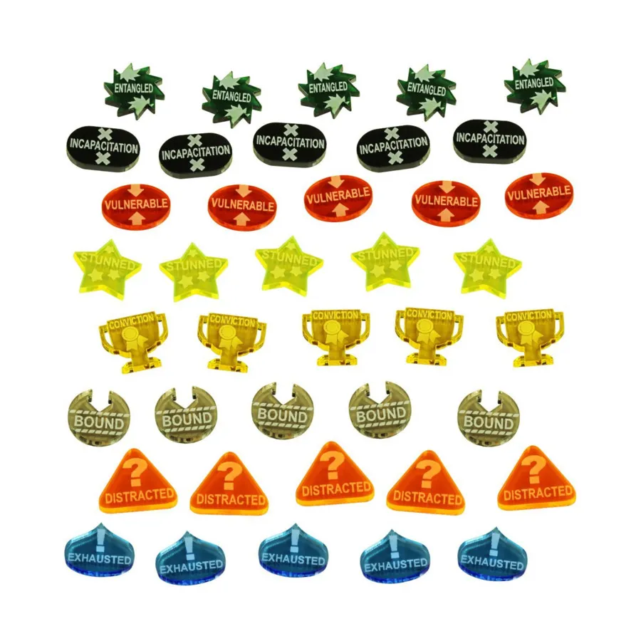 

Набор жетонов приключений — многоцветный, Tokens and Templates - Savage Worlds (Litko Aerosystems)