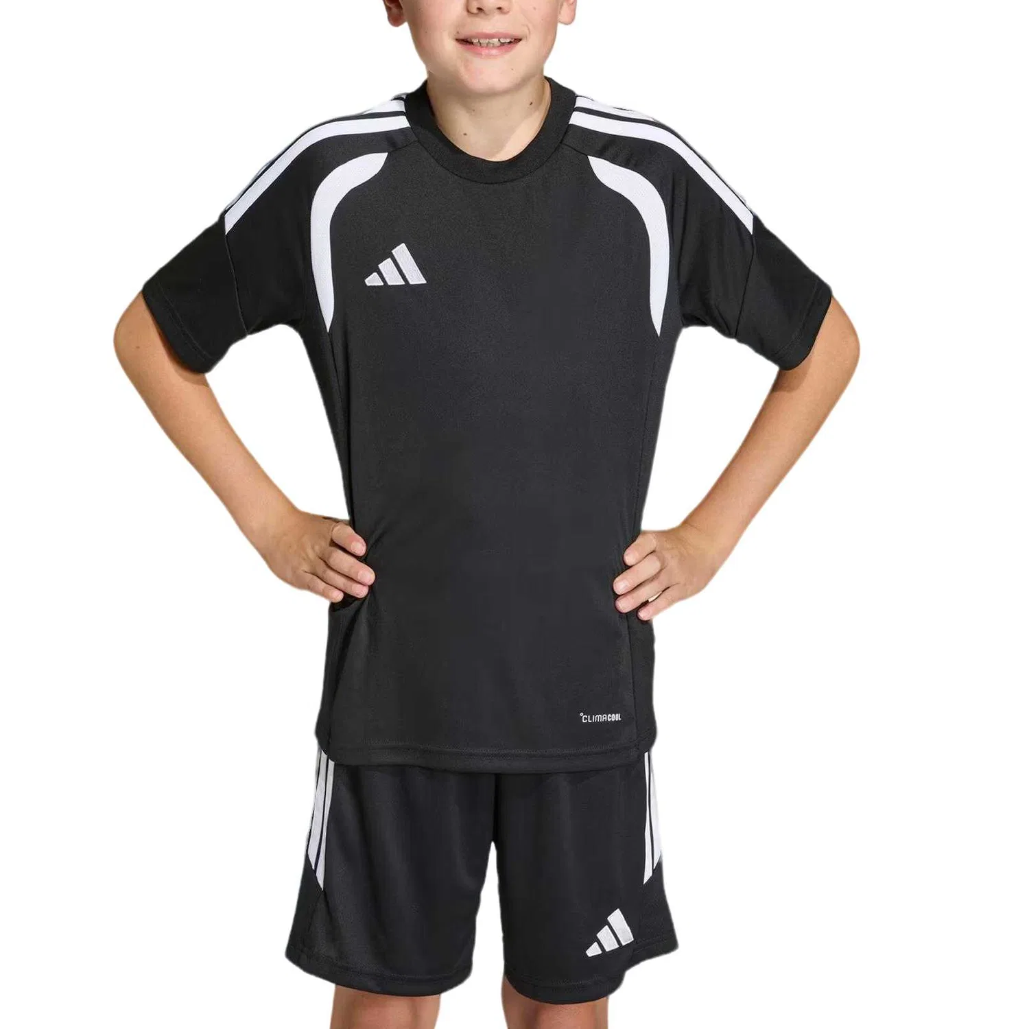 Детская спортивная футболка с круглым вырезом Adidas, Black — фото 4