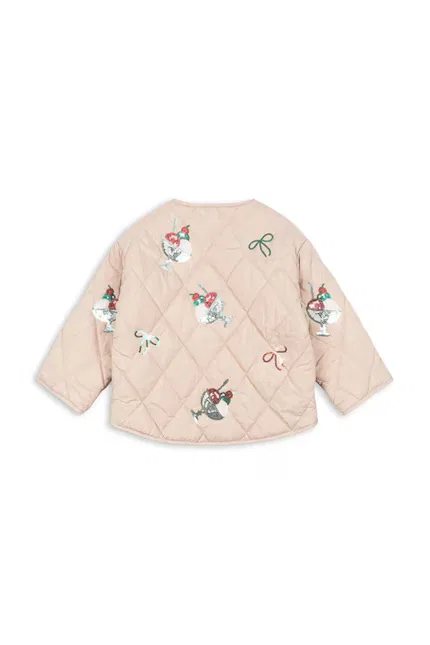 Куртка короткая с пайетками Flora Sequin Jacket Konges Sløjd, розовый — фото 3