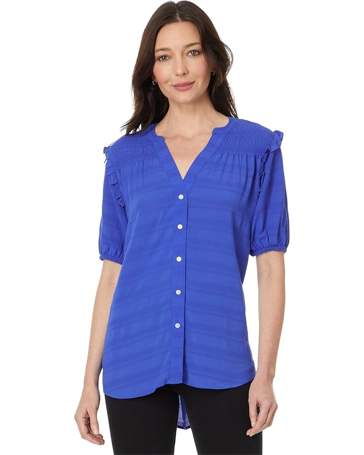 

Топ Tommy Hilfiger Smocked Yoke Top, цвет Provence