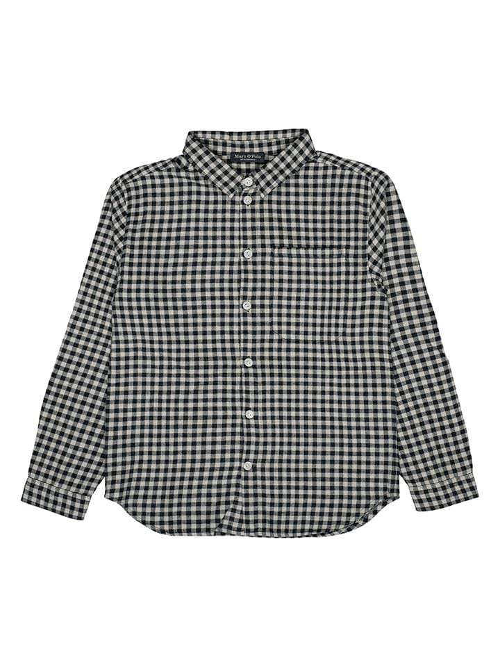 

Рубашка Marc O'Polo Junior, черный/белый
