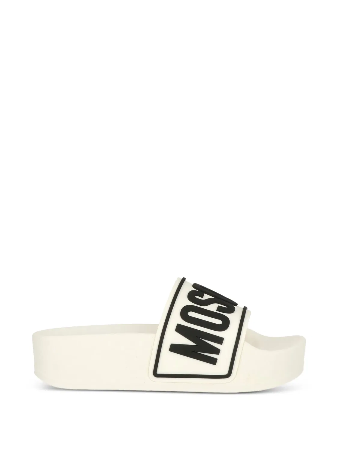 Шлепанцы с логотипом Moschino, белый