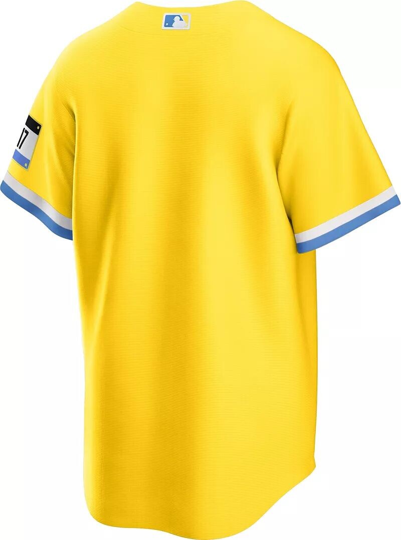 Мужская бейсбольная майка Nike Boston Red Sox Gold 2021 City Connect Replica — фото 3