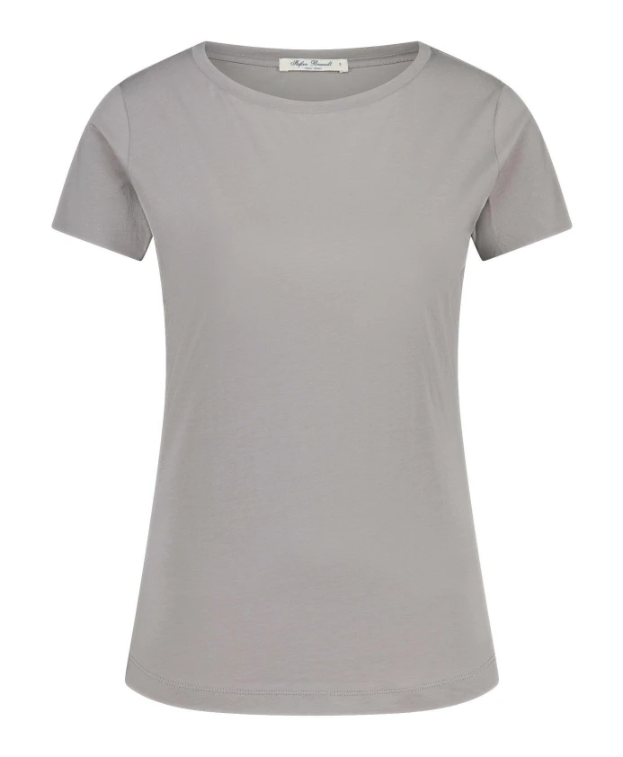 

Мягкая хлопковая футболка, круглый вырез, прямой крой. Stefan Brandt, серый