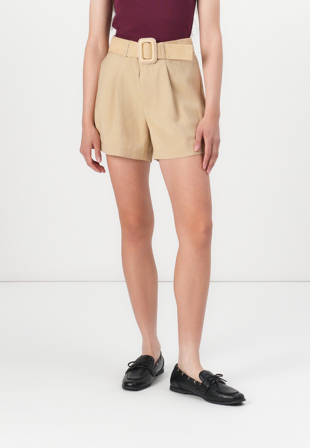 

Шорты ONLELINA PLEAT BELT PANT ONLY, бежевый