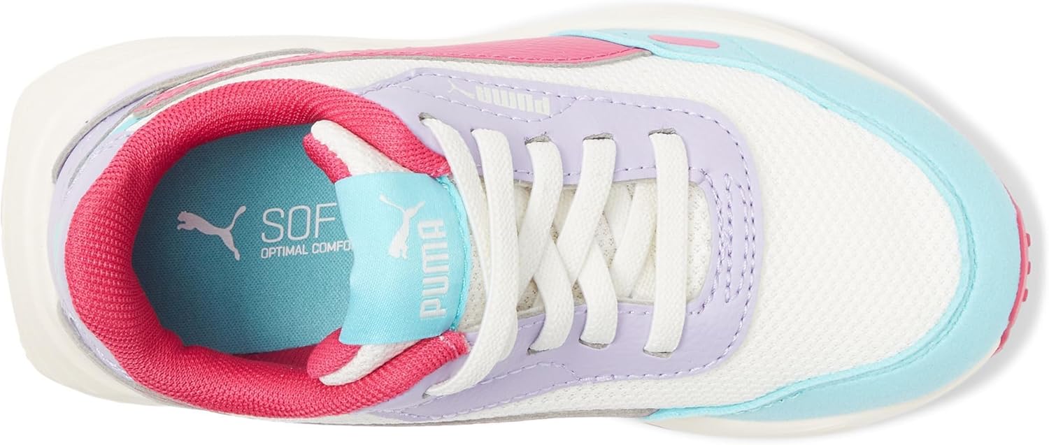 Детские кроссовки PUMA Runtamed для мальчиков с шнуровкой, повседневные - синие, белые — фото 2