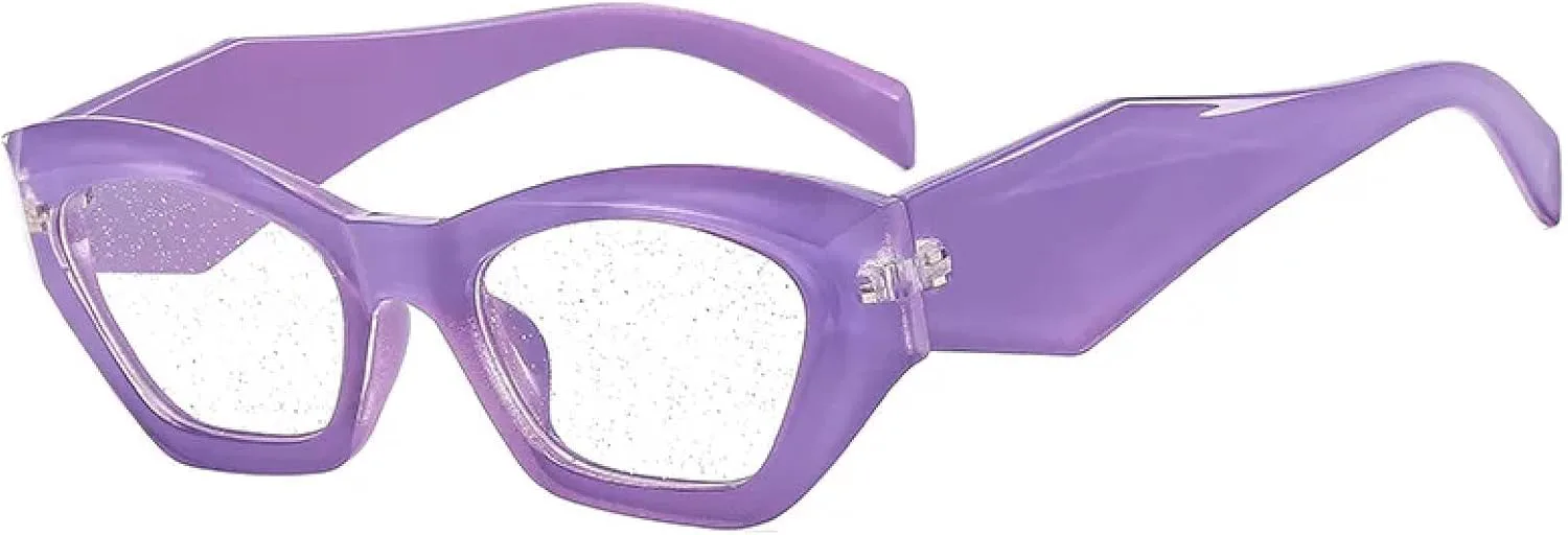 

Маленькие панк-солнцезащитные очки для женщин и мужчин, модные, яркие, с защитой от УФ-излучения UV400, с индивидуальным дизайном TVTBBVV, C7purple-clear