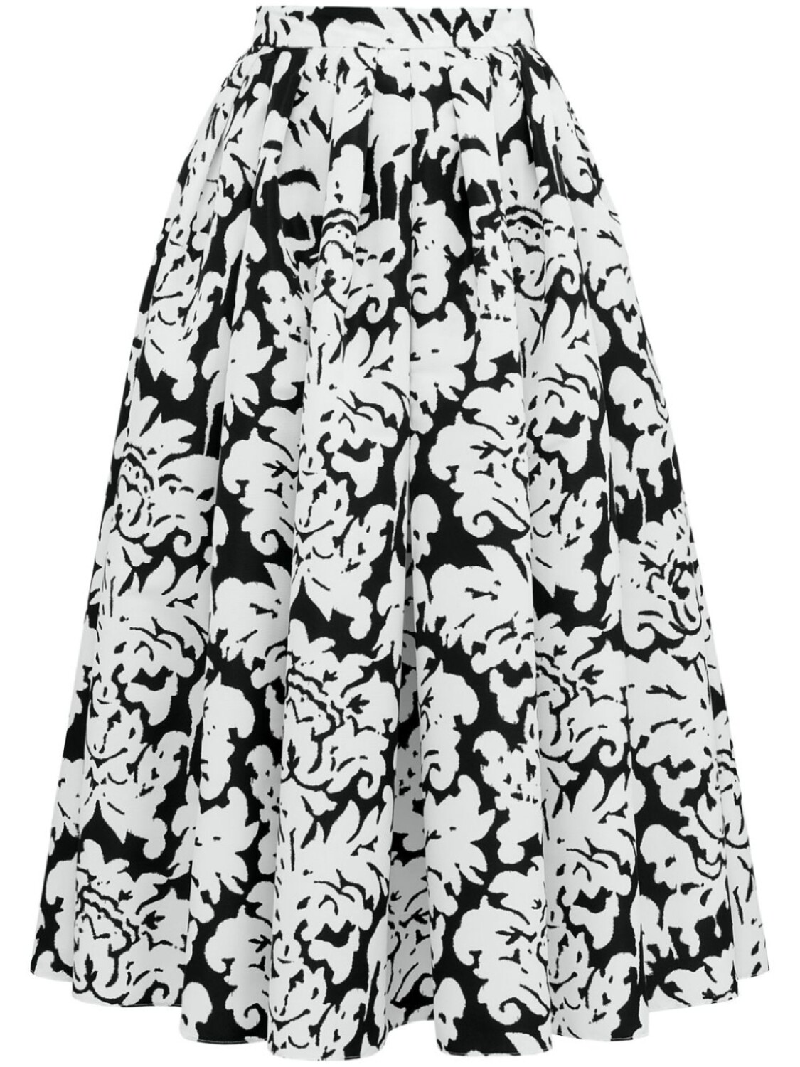 

Alexander McQueen юбка миди с принтом Damask, черный