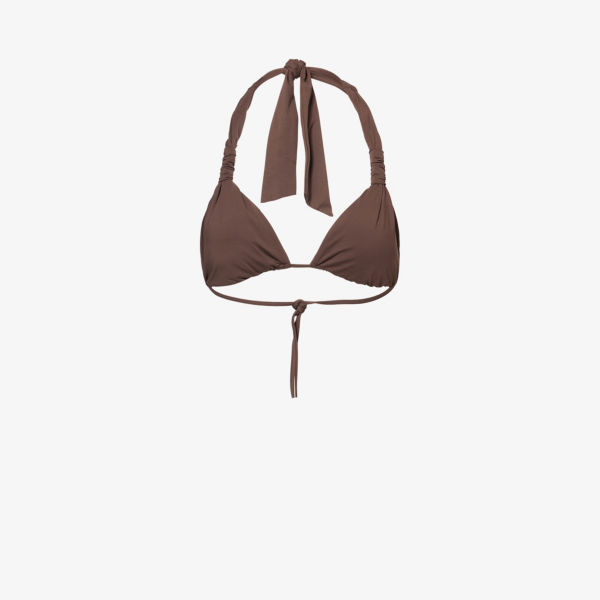 

Топ бикини треугольный Collective Seafolly, коричневый