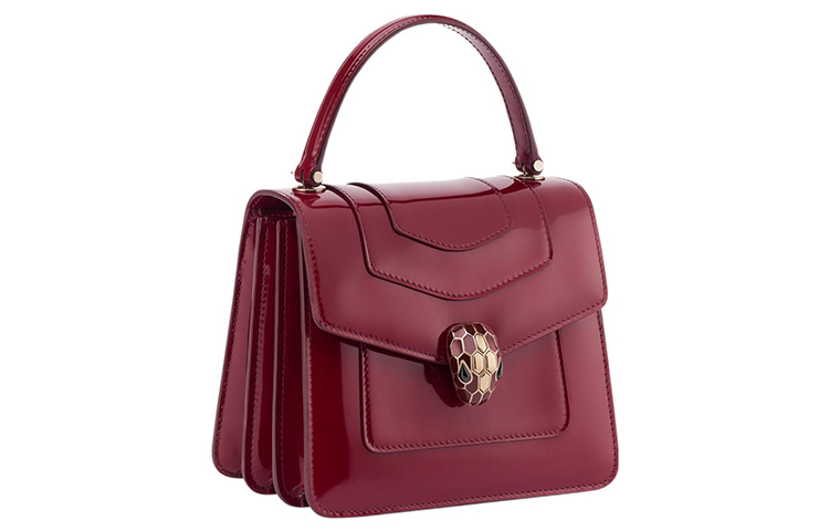 BVLGARI Сумка Serpenti Forever из телячьей кожи с головой змеи — фото 2