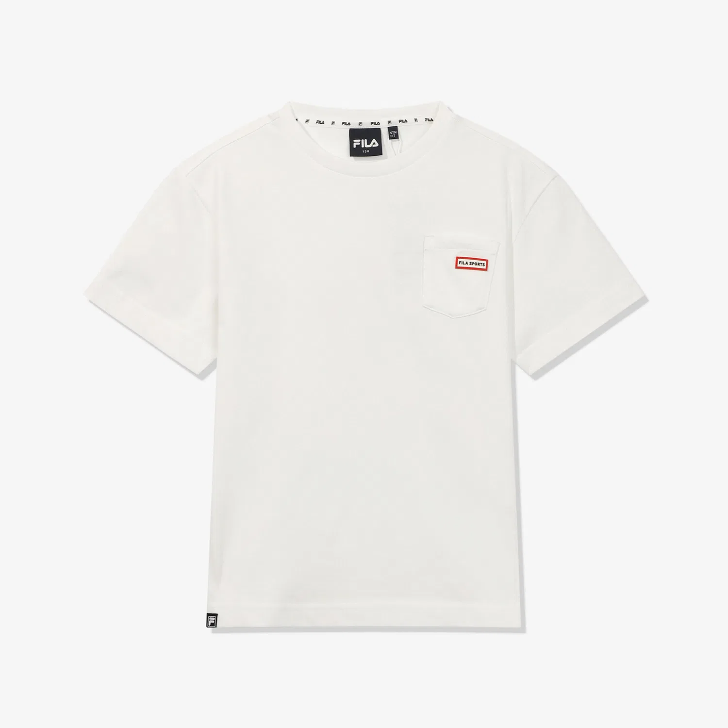 Детская футболка Essential Pocket Wappen белая от Fila Kids