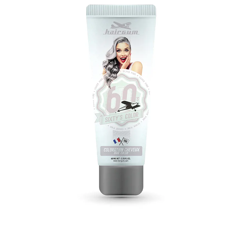 

Краска для волос sixty’s color hair color Hairgum, цвет silver pink, 60 мл.