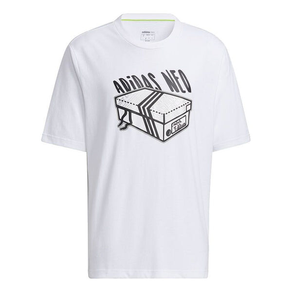 

Футболка neo m brlv tee1 casual sports breathable short sleeve white Adidas, белый