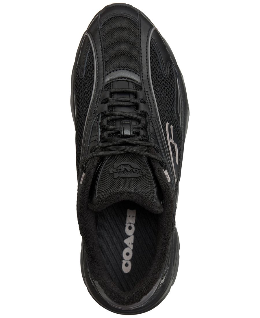 Мужские кроссовки Bolt Runner на шнуровке COACH, Black/Chalk — фото 4