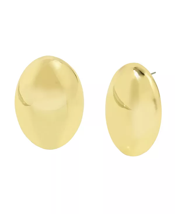 

Объемные овальные серьги-пуговицы Steve Madden, gold