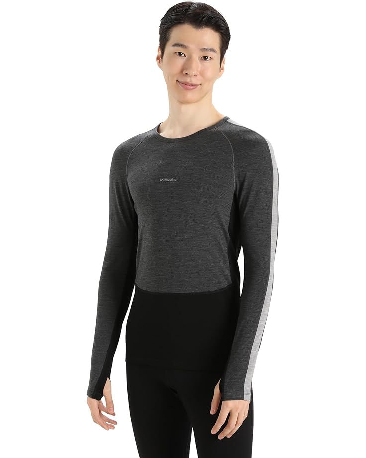 

Лонгслив Icebreaker 200 Zoneknit Long Sleeve Crew, цвет Jet Heather/Black/Metro Heather