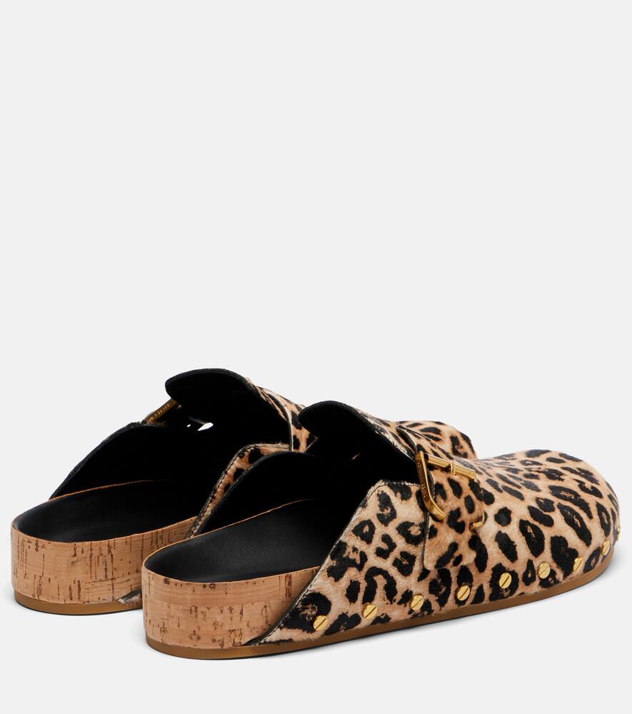 Мулы из телячьей кожи с леопардовым принтом fern Veronica Beard, Leopardnat — фото 2