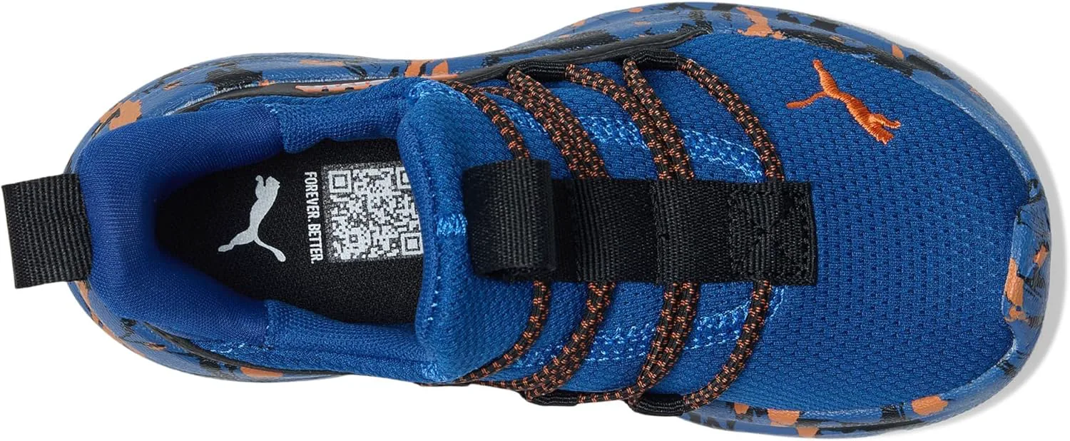 Детские кеды PUMA Toddler Boys One4all 2.0 Blizzard Slip On, повседневные - черные, оранжевый/черный — фото 2
