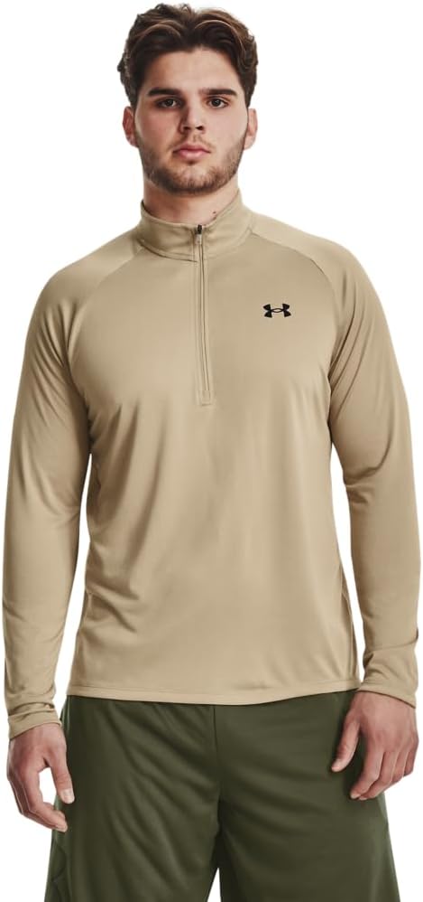 

Футболка Under Armour Men's Tech 2.0 ½ Zip, (299) City Khaki/Black, Черный, Футболка Under Armour Men's Tech 2.0 ½ Zip, (299) City Khaki/Black