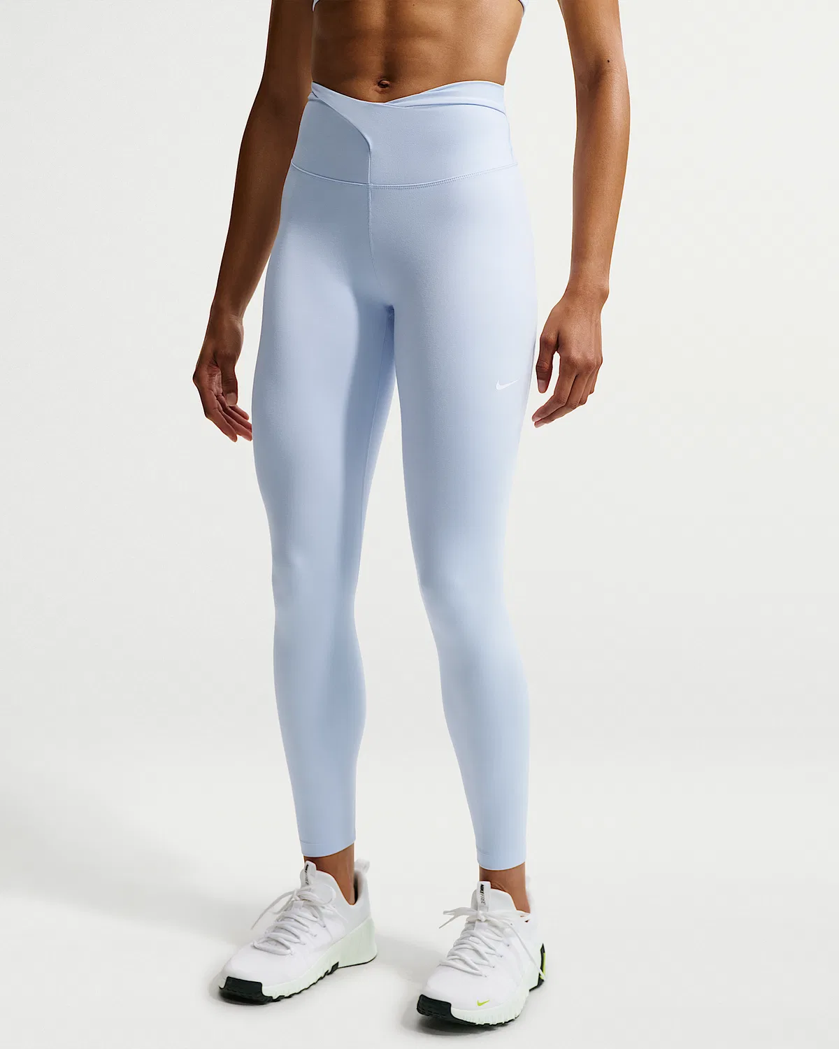 Женские леггинсы Nike One с высокой талией 7/8, Hydrogen Blue/White — фото 2