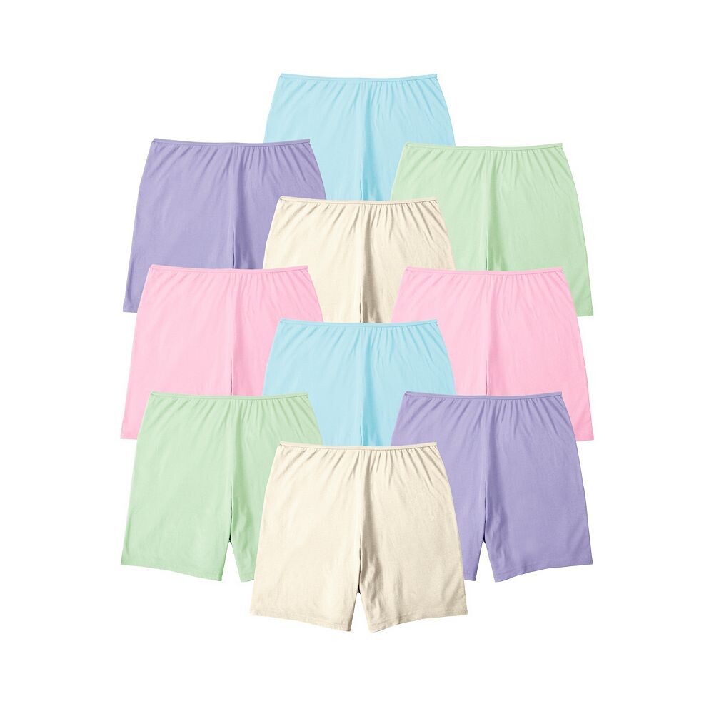 

Женские хлопковые боксеры больших размеров Comfort Choice, 10 шт., цвет Pastel