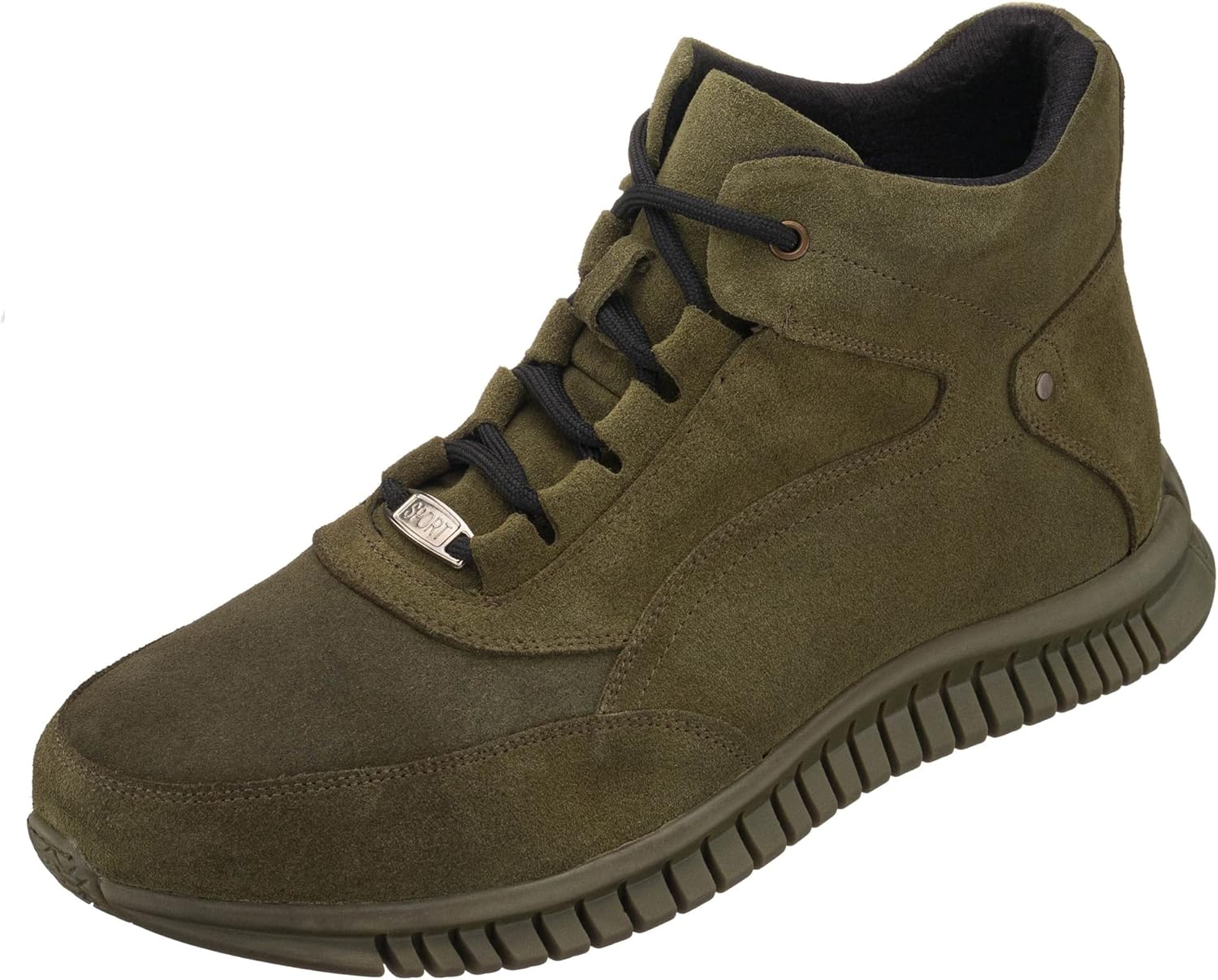 

Мужские кроссовки DALGALA большого размера, из настоящей замши, ручной работы, высокие модные кроссовки, хаки