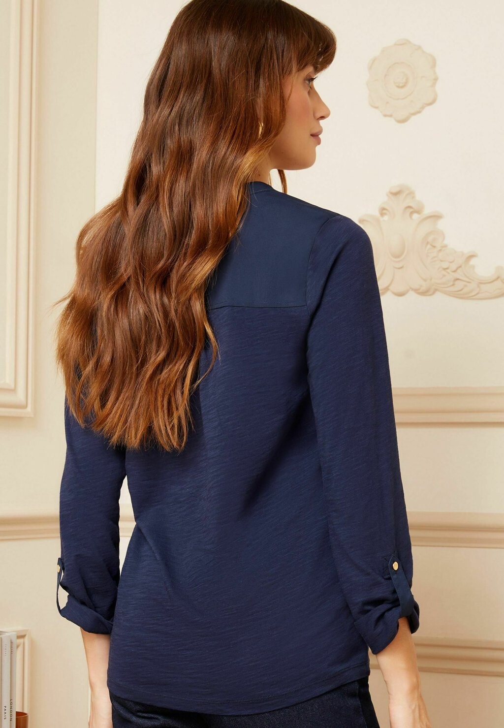 

Рубашка с длинным рукавом V NECK, REGULAR FIT Love & Roses, синий