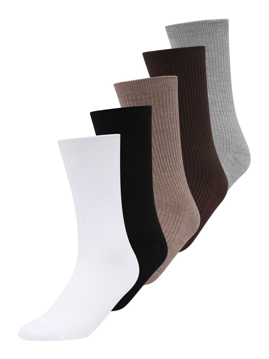 

Носки BeckSöndergaard Telma, цвет Dark beige/Dark brown/mottled grey/Black/White