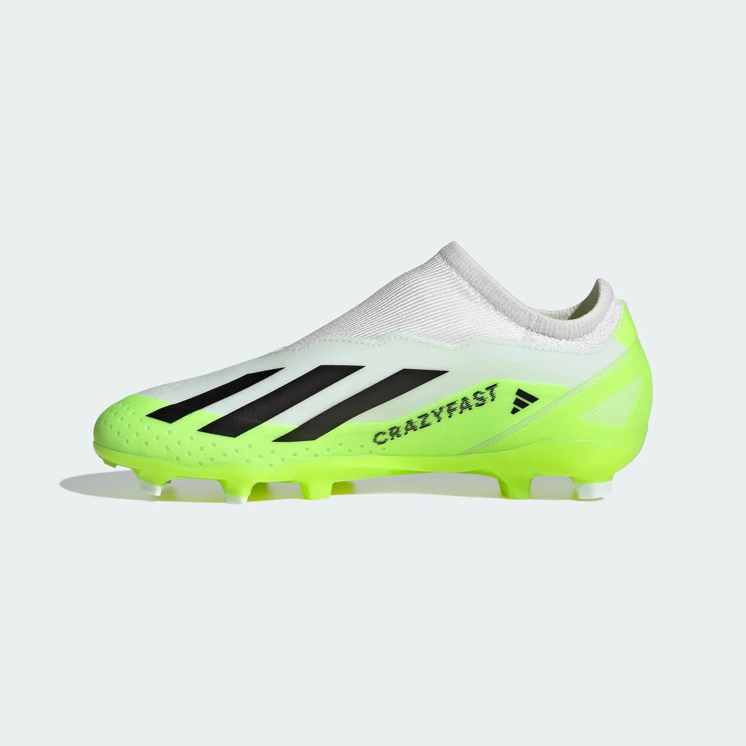 Детские модные кроссовки Adidas X Crazyfast.3 для твердого грунта, белый/черный — фото 4