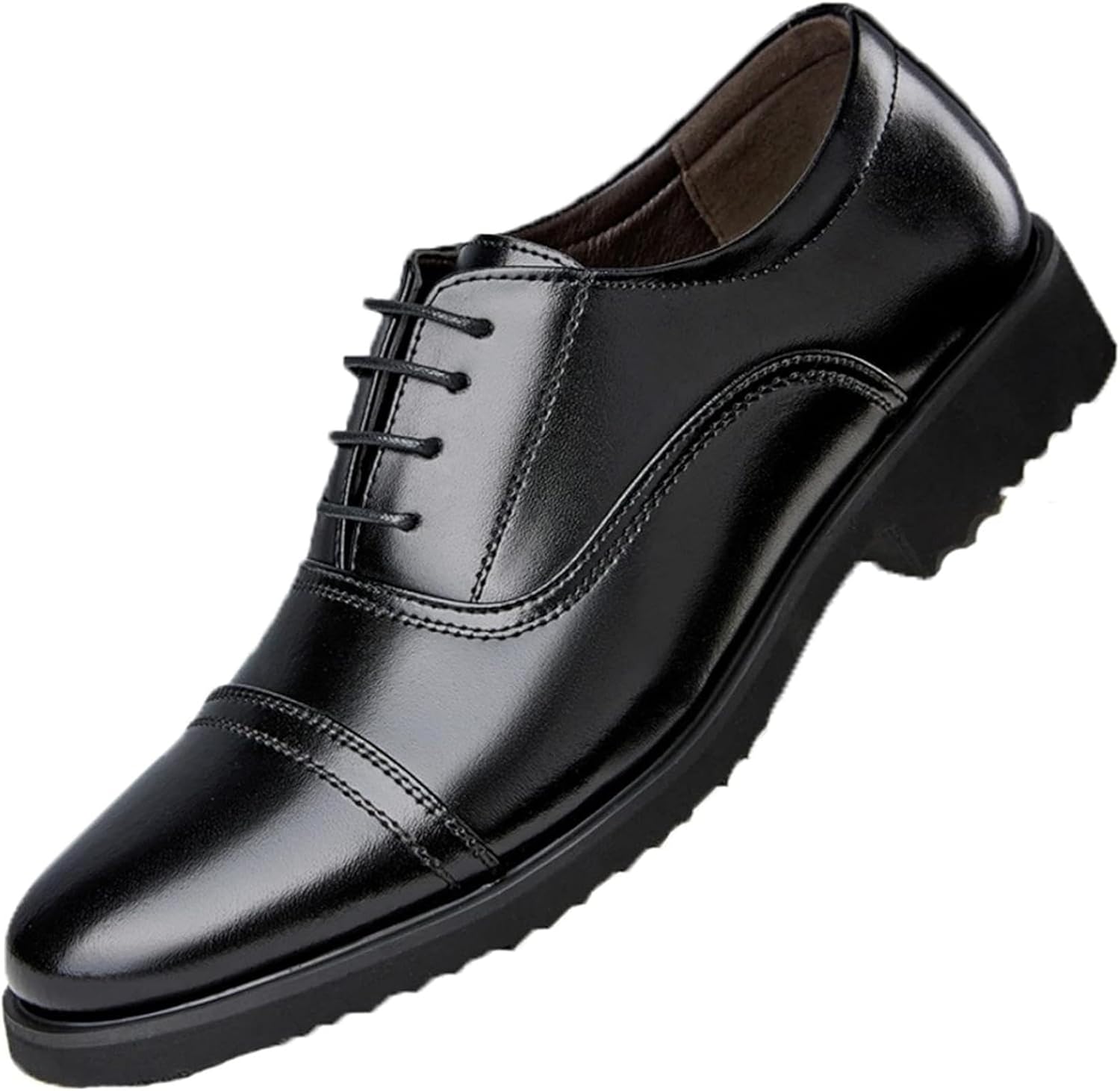 

Мужские оксфорды из весенней кожи с плоской подошвой, низкий каблук, праздничные туфли для молодежи, свадебные, 6007, черные Generic