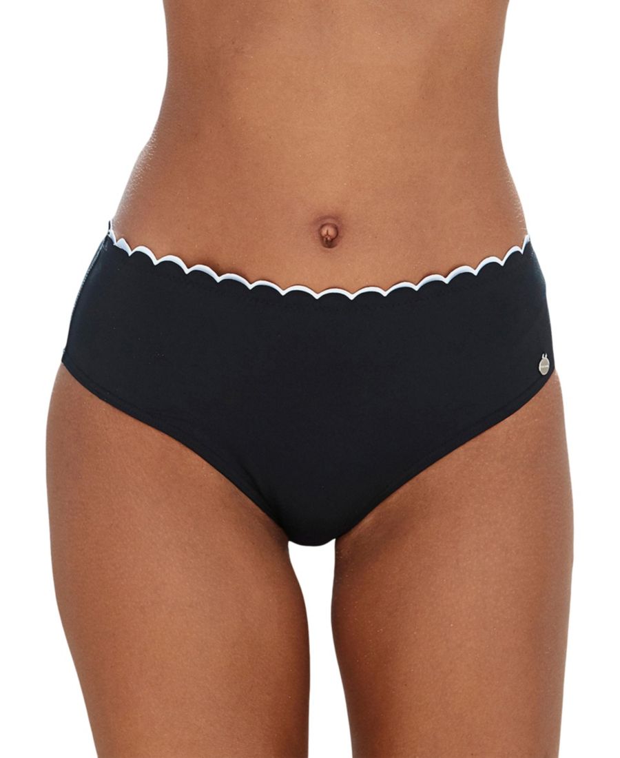 

Женские классические плавки-бикини с волнистым краем LASCANA, Black