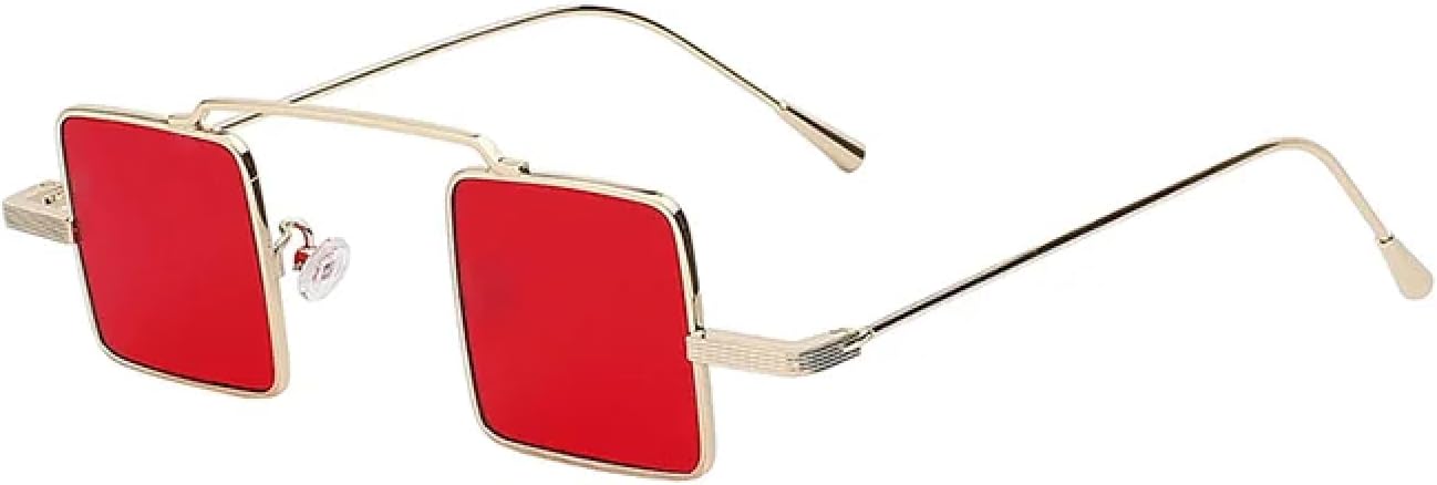 

Стильные маленькие металлические солнцезащитные очки в стиле стимпанк для мужчин и женщин, винтажные солнцезащитные очки в стиле стрит-моды, защита от УФ-излучения UV400 TKKTLLT, Gold Redmirror