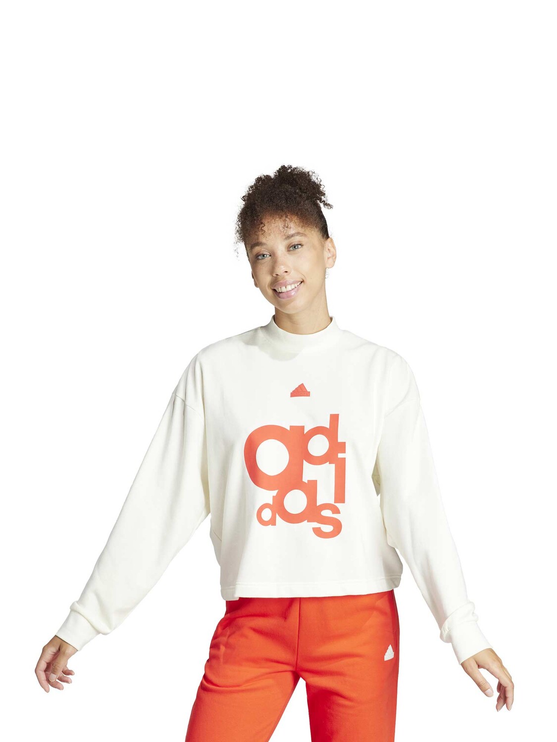 

Блуза Adidas Sportswear French Terry Print Loose Sweatshirt, белый
