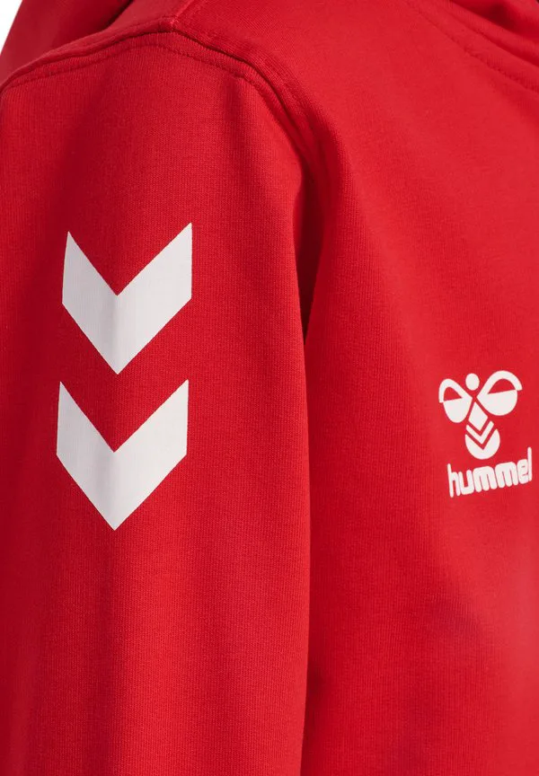 Толстовка на молнии с шевронным узором Hummel, True Red — фото 3