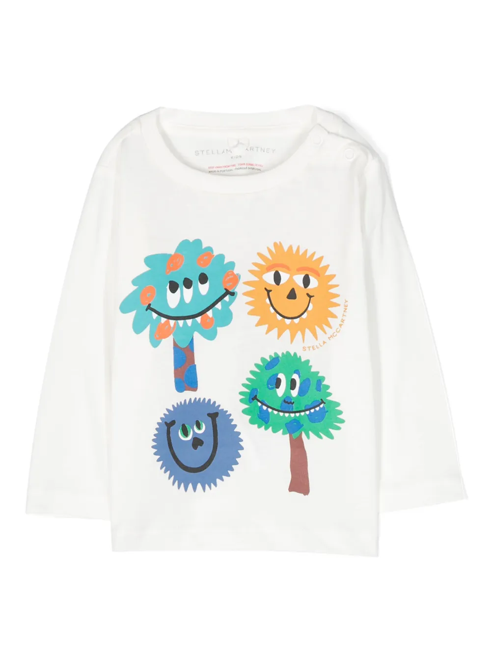 

Футболка с принтом Monster Face Stella McCartney Kids, белый