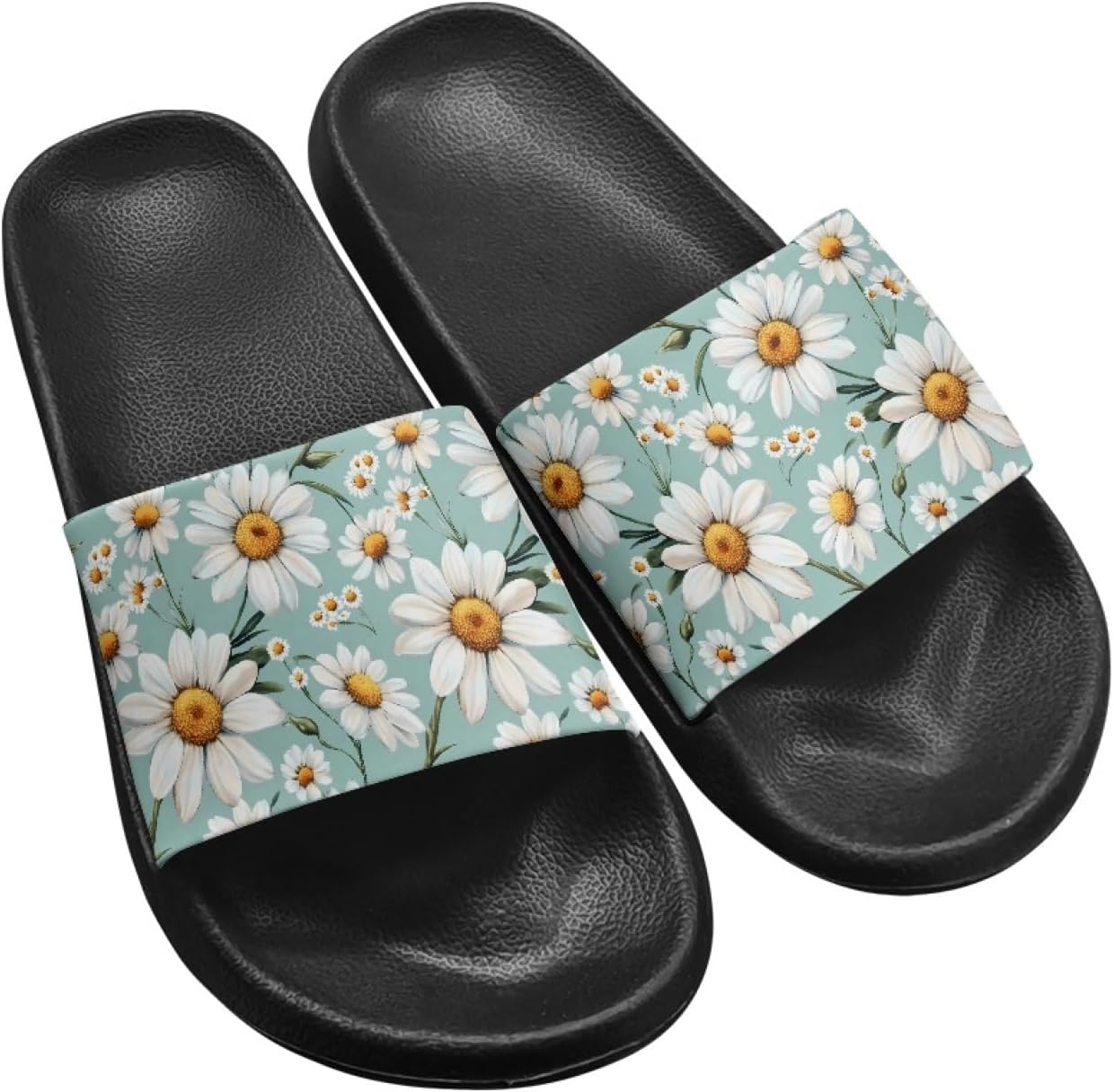 

Сандалии Micoklinlin для женщин и мужчин, милые резиновые шлепанцы-слипоны, модные тапочки для душа, йоги, бассейна и пляжа, водонепроницаемые, Daisy